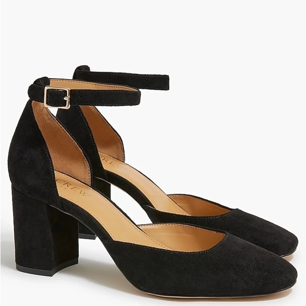 J Crew Block heels with ankle strap BT273